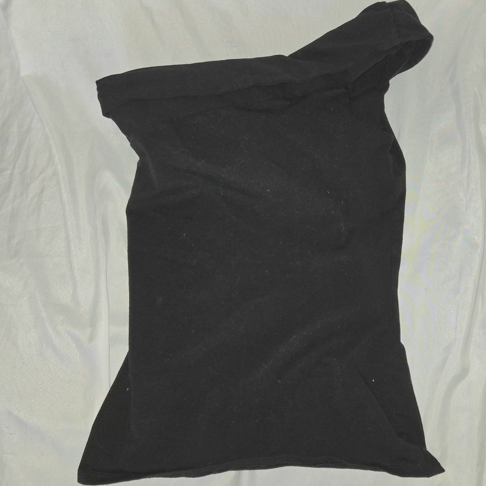 Victoria's Secret Classic One Shoulder Built In Bra Top Black Blouse Top Size S